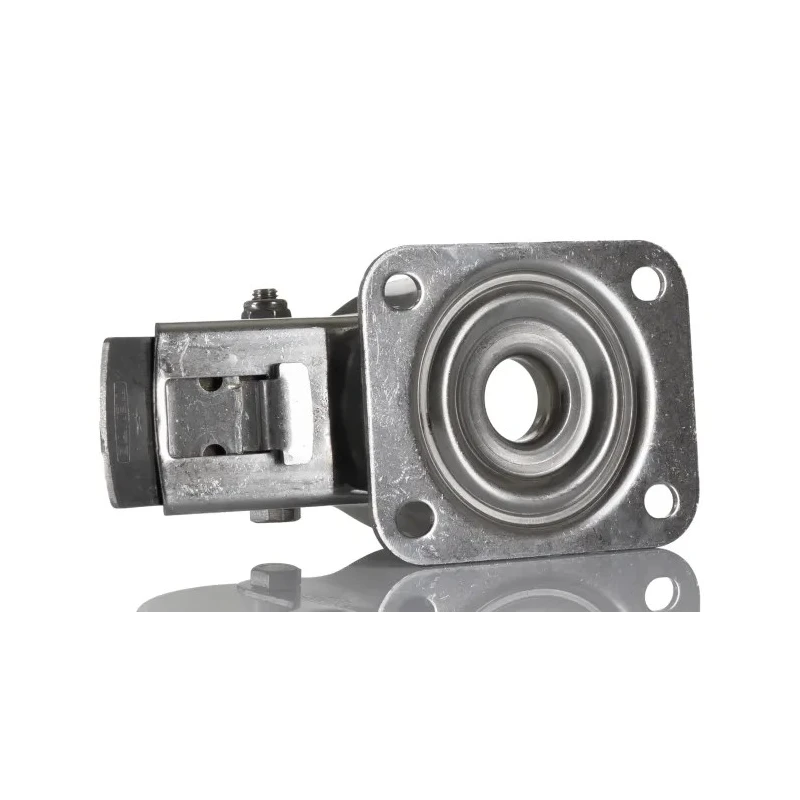 Tente Braked Swivel Castor, 200 kg Load Capacity, 80 mm Polyamide Wheel, Stainless Steel Frame 8477UOO080P62