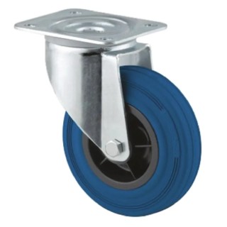 Tente Swivel Castor 70 kg Load Capacity 80 mm Solid Rubber Wheel Stainless Steel Frame 8470PID080P62