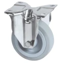 Tente Fixed Castor with 160 kg Load Capacity, 100 mm Polyamide Wheel, Stainless Steel Frame 8478UFD100P62