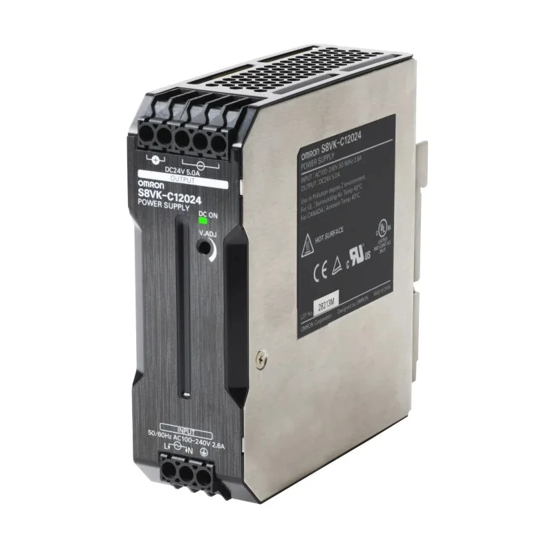 Omron S8VK-C Switched Mode DIN Rail Power Supply 1 Phase AC/DC Input 100-350V 24V DC Output 5A 120W 