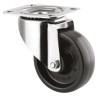 Tente Swivel Castor with 125 kg Load Capacity, 100 mm Heat Resistant Synthetic Wheel, Stainless Steel Frame 8470BOG100P62