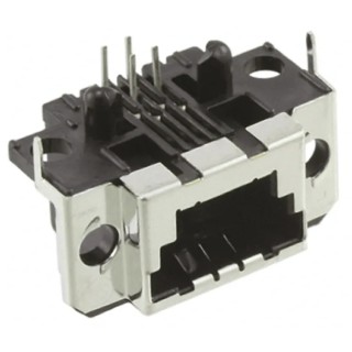 TE Connectivity Female Shielded Data Link (SDL) Connector 4 Way Through Hole Solder Termination 5-1761185-1