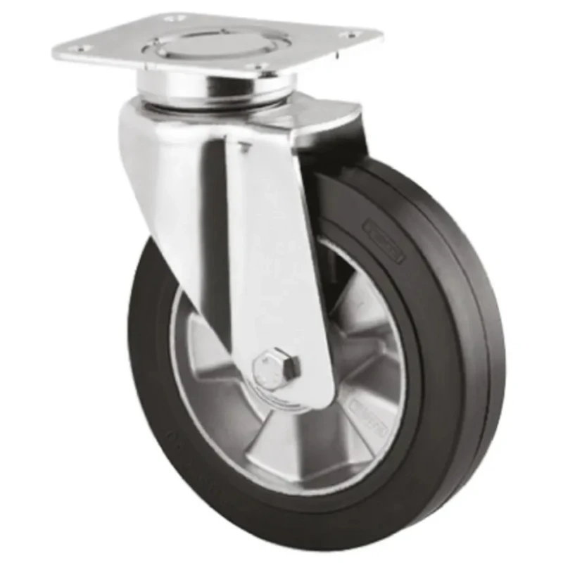Tente Heavy Duty Swivel Castor 300 kg Load Capacity 125 mm Elastic Tyre Wheel 3640IEP125P63