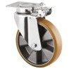 Tente Braked Swivel Castor 200 mm Wheel Diameter 600 kg Load Capacity Polyurethane Wheel Pressed Steel 3641ITP200P63 FLAT
