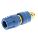 Hirschmann Test & Measurement Blue 35A Binding Post with Brass Contacts and Gold Plated 8mm Hole Diameter 930103702