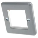 MK Electric Grey Metal 1 Gang Light Switch Cover K182ALM