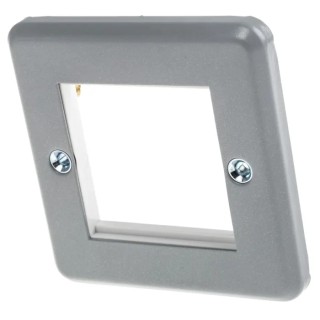 MK Electric Grey Metal 1 Gang Light Switch Cover K182ALM