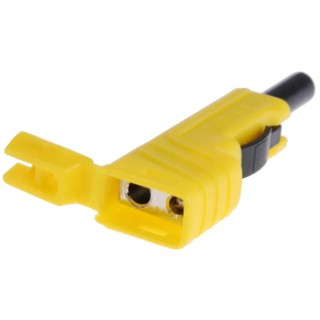 Hirschmann Test & Measurement Yellow Male Banana Plug 4 mm Connector Screw Termination 60V DC 30A Nickel Plating 932153103