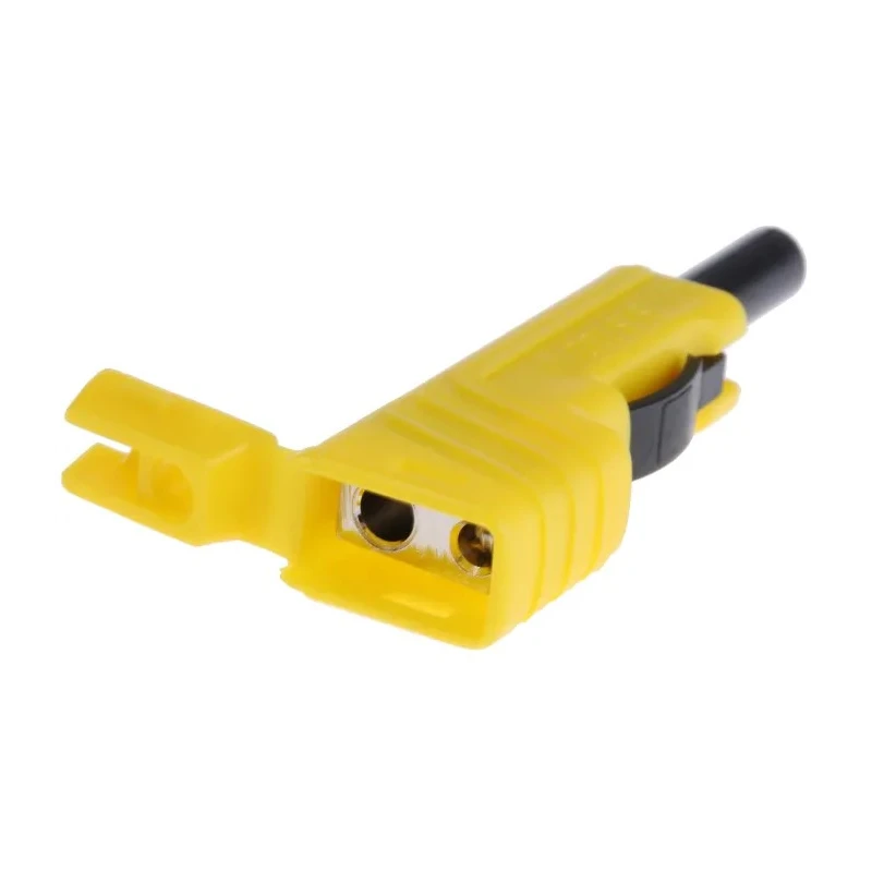Hirschmann Test & Measurement Yellow Male Banana Plug 4 mm Connector Screw Termination 60V DC 30A Nickel Plating 932153103