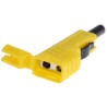 Hirschmann Test & Measurement Yellow Male Banana Plug 4 mm Connector Screw Termination 60V DC 30A Nickel Plating 932153103