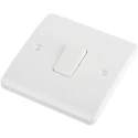MK Electric White 1 Way 2 Pole 3 Pole Isolator Light Switch Surface Mount 10A 200-250V K4870WHI