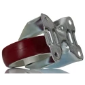 Tente Fixed Castor, Heavy Duty 150 kg Load Capacity, 100 mm Rubber Wheel, Pressed Steel Frame, Passivated 3478UAR100P62 red