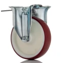 Tente Fixed Castor 400 kg Load Capacity 125 mm Wheel Diameter Polyurethane Wheel 3478UAR125P62 red
