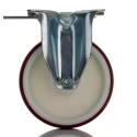 Tente Fixed Castor 400 kg Load Capacity 125 mm Wheel Diameter Polyurethane Wheel 3478UAR125P62 red