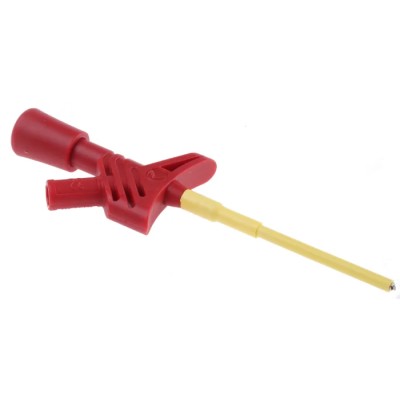 Hirschmann Test & Measurement Red Grabber Clip 3 mm Tip 1000 V AC DC 3A 2 mm Socket 975106101