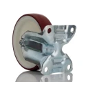 Tente Fixed Castor 400 kg Load Capacity 125 mm Wheel Diameter Polyurethane Wheel 3478UAR125P62 red