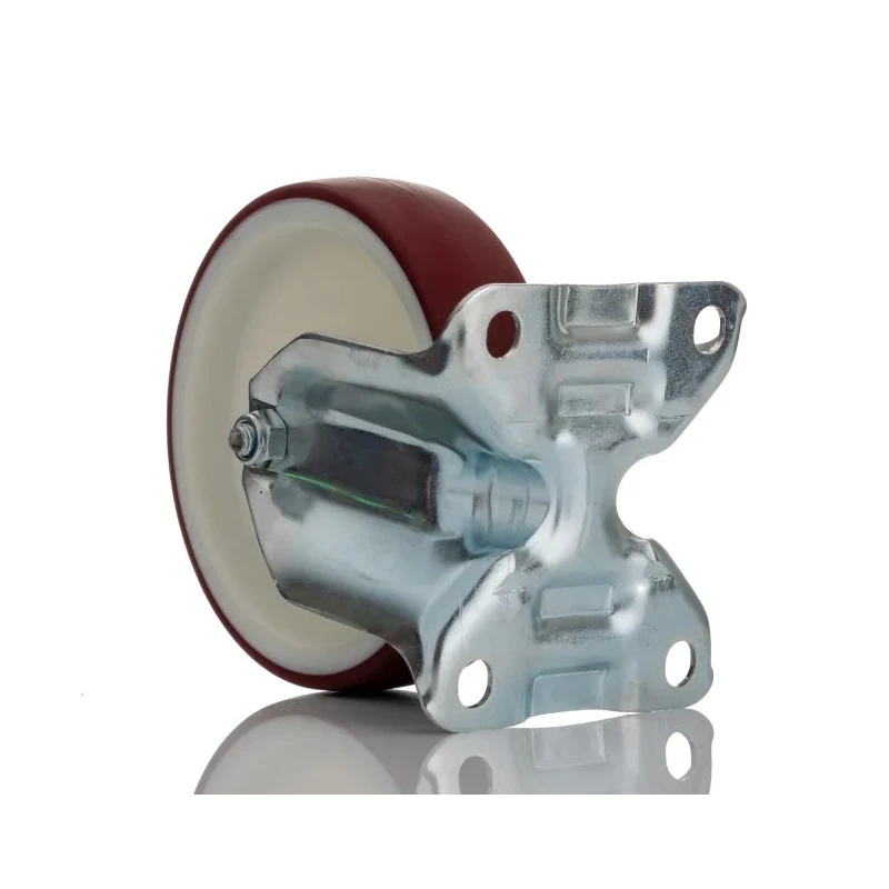 Tente Fixed Castor 400 kg Load Capacity 125 mm Wheel Diameter Polyurethane Wheel 3478UAR125P62 red
