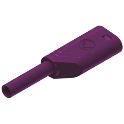 Hirschmann Test & Measurement Violet Male Banana Plug, 2 mm Connector, Solder Termination, 1kV, 10A, Gold Plating 975090709