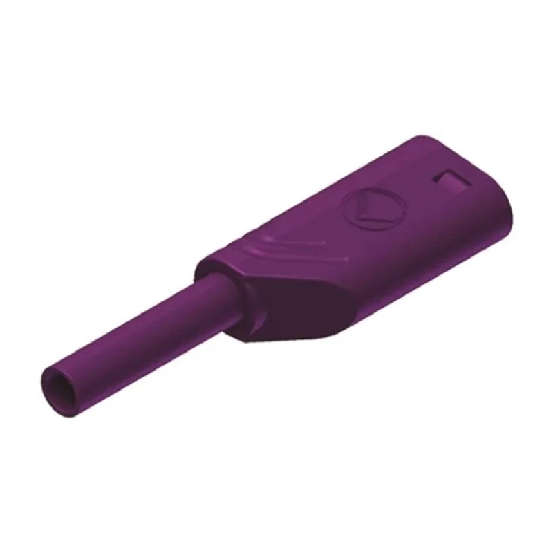 Hirschmann Test & Measurement Violet Male Banana Plug, 2 mm Connector, Solder Termination, 1kV, 10A, Gold Plating 975090709