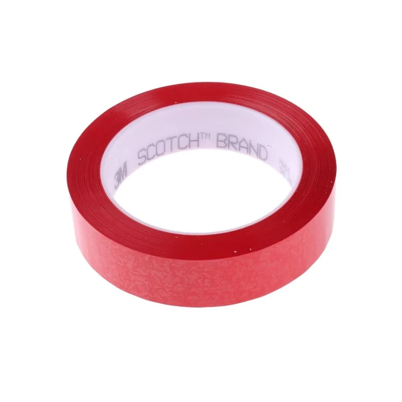 3M 850 Polyester Red Scotch Masking Tape 25mm Width x 66m Length Acrylic Adhesive 0.05mm Thickness 3M850 850 25mm x 66M red