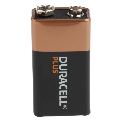 Duracell Duracell Plus Power Alkaline 9V Battery 6LR61 Snap Termination 46g 17.5mm x 48.5mm 5000394142305
