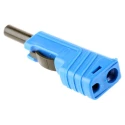 Hirschmann Test & Measurement Blue Male Banana Plug, 4 mm Connector, Screw Termination, 60V dc, 30A, Nickel Plating 932153102
