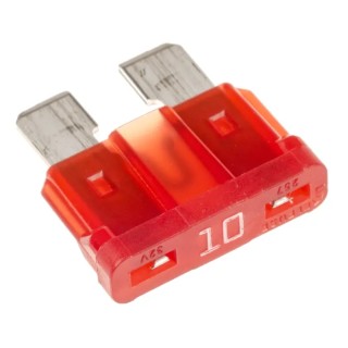 Littelfuse 10A Red ATO Blade Size Car Fuse 32V dc Fast Acting Polyamide 66 Body 0287010.PXCN