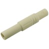 Hirschmann Test & Measurement White Male Banana Plug, 4 mm Connector, Screw Termination, 1000 V AC/DC, 24A 934097107