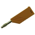 Hirschmann Test & Measurement Brown Male Banana Plug 4 mm Connector Screw Termination 30 V AC 60 V DC 24A Nickel 934100105