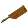 Hirschmann Test & Measurement Brown Male Banana Plug 4 mm Connector Screw Termination 30 V AC 60 V DC 24A Nickel 934100105
