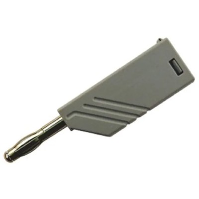 Hirschmann Test & Measurement Grey Male Banana Plug, 4 mm Connector, Screw Termination, 60V dc, 24A, Nickel Plating 934100106
