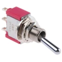 C & K Toggle Switch PCB Mount On-None-On SPDT Solder Terminal Chrome Plated Brass Actuator IP67 28V DC 120V AC 7101SYZQE