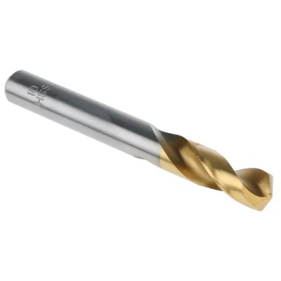 RS PRO HSS G Twist Stub Drill Bit 89mm Overall Length, 10mm Shank, Titanium Nitride Finish 787-7236