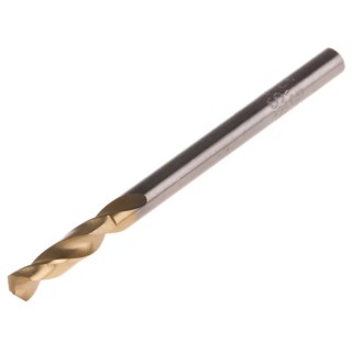 RS PRO Professional HSS G Twist Stub Drill Set 3.5mm Shank 52mm Length Titanium Nitride Finish 5 Pieces 787-7264