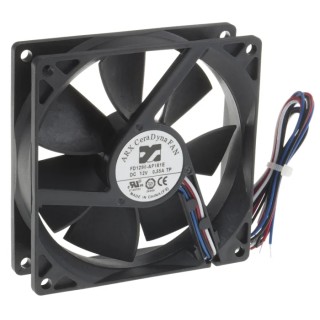 ARX CeraDyna Series Axial Fan 12V DC 6 W 0.55 A Max Air Flow 126 m³/h IP20 92 mm Square Frame 