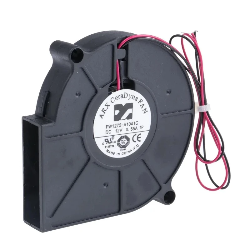 ARX CeraDyna Series Blower Centrifugal Fan 12V DC 16.58 m³/h Air Flow 4500rpm FW1275-A1041C2AL