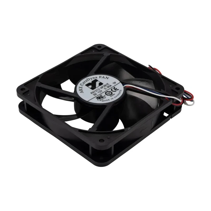ARX CeraDyna Series Axial Fan, 12V DC, 223 m³/h Airflow, 10.2 W, 850 mA Max Current, , 120 mm Frame Size, Square Frame IP20