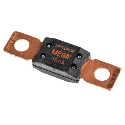 Littelfuse 150A Orange Car Fuse 32V DC MEGA Series Time Delay Polyphthalamide Body 0298150.ZXEH
