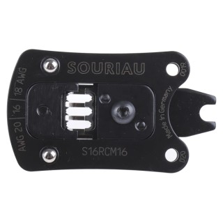 Souriau Sunbank by Eaton TRIM TRIO Crimping Head Coaxial Type Crimp Die Hex Size 1.6 mm Black S16RCM16