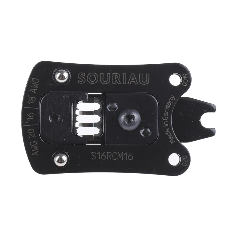 Souriau Sunbank by Eaton TRIM TRIO Crimping Head Coaxial Type Crimp Die Hex Size 1.6 mm Black S16RCM16