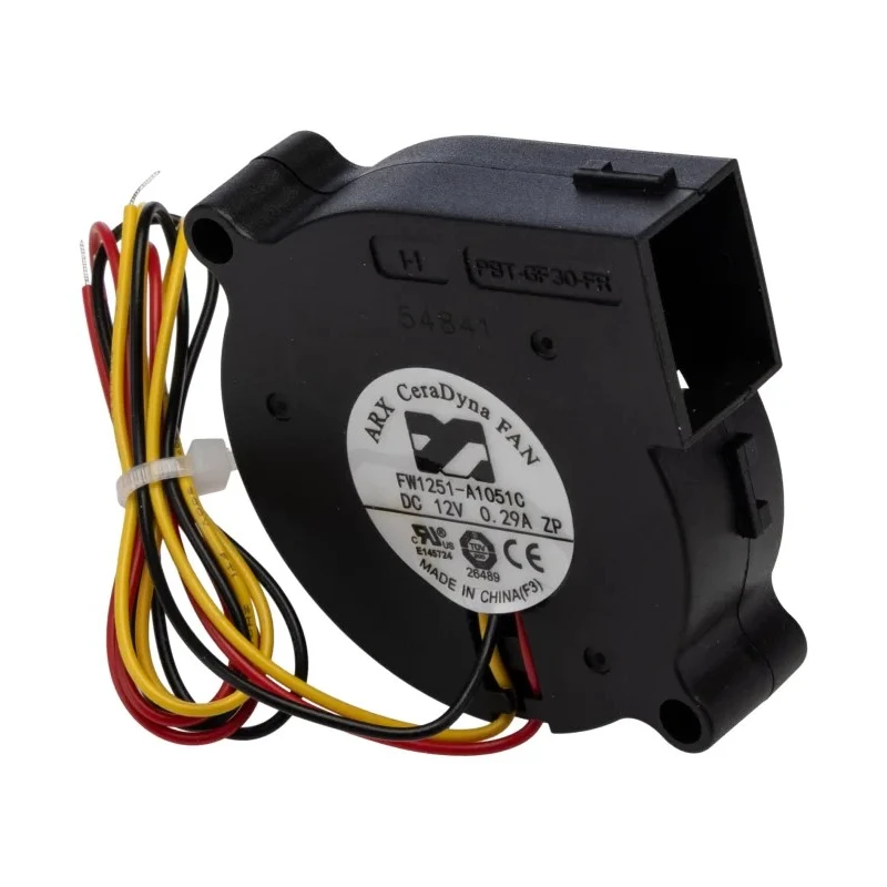 ARX CeraDyna Series Blower Centrifugal Fan 12V dc, 6.97 m³/h Air Flow, 5500 rpm, 51 mm x 51 mm x 15 mm FW1251-A1051C2AL