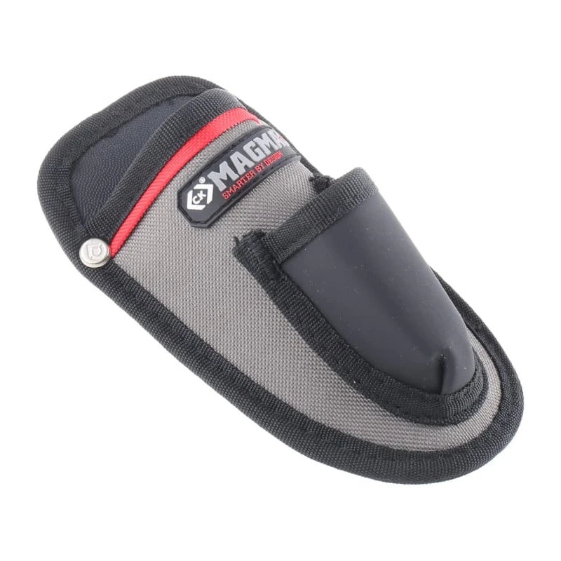 CK Professional Tool Pouch with Belt, Pen and Hammer Holders, Black and Bright Red, 70mm Height MA2731