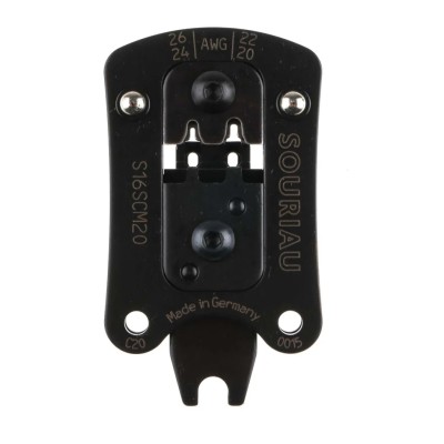 Souriau Sunbank by Eaton TRIM TRIO Crimping Head Coaxial Type Crimp Die Hex Size 1.6 mm Black S16SCM20