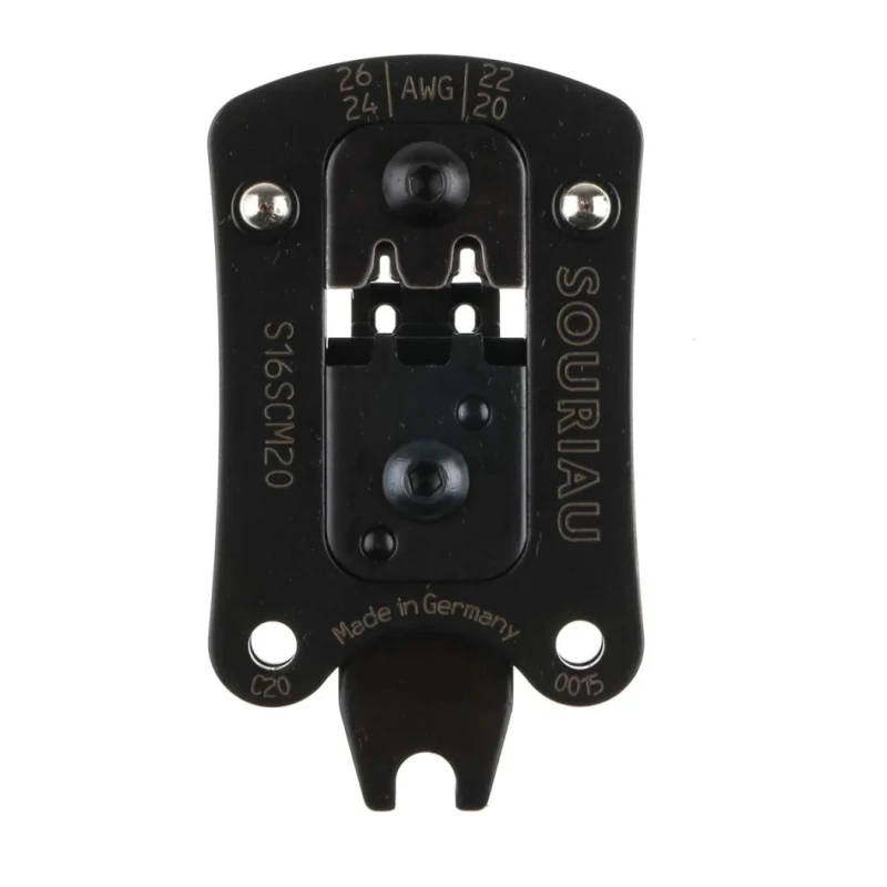 Souriau Sunbank by Eaton TRIM TRIO Crimping Head Coaxial Type Crimp Die Hex Size 1.6 mm Black S16SCM20