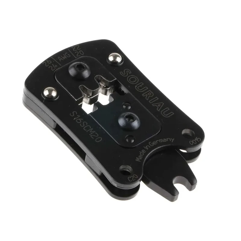 Souriau Sunbank by Eaton TRIM TRIO Crimping Head Coaxial Type Crimp Die Hex Size 1.6 mm Black S16SCM20