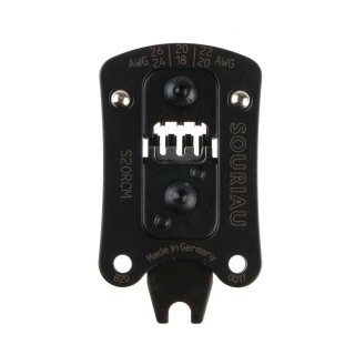 Souriau Sunbank by Eaton Coaxial Type Crimping Head, Insulated Crimp Die, Hex size 1.6 mm, Black S20RCM