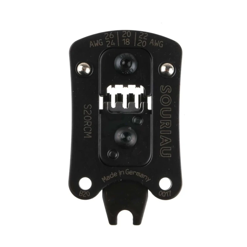 Souriau Sunbank by Eaton Coaxial Type Crimping Head, Insulated Crimp Die, Hex size 1.6 mm, Black S20RCM