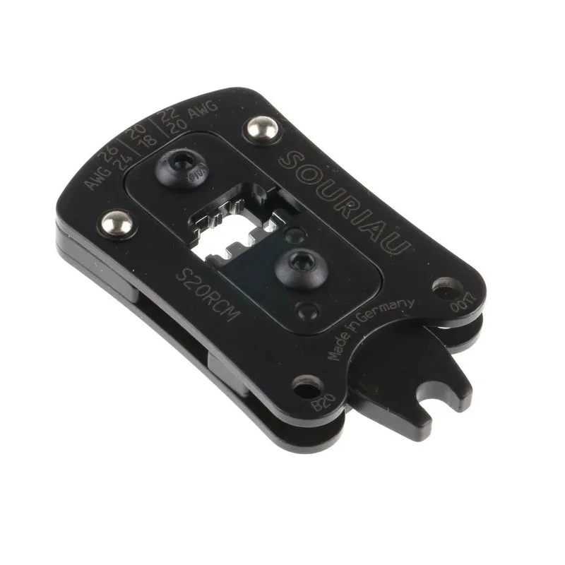 Souriau Sunbank by Eaton Coaxial Type Crimping Head, Insulated Crimp Die, Hex size 1.6 mm, Black S20RCM