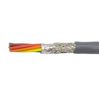 Alpha Wire Ecogen Ecocable Control Cable 7 Cores 0.28mm² 24 AWG Screened 30 m Grey Modified Polyphenylene Ether 77202 SL005