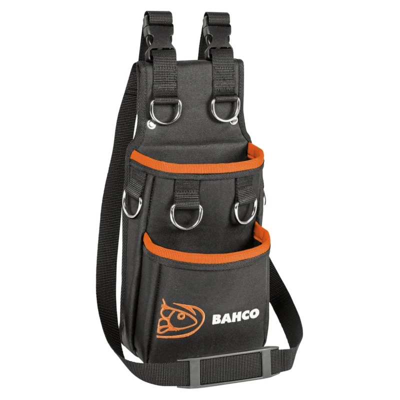 Bahco Polyester Tool Pouch with Shoulder Strap Black Orange 380mm x 200mm x 10mm 3875-MHP6